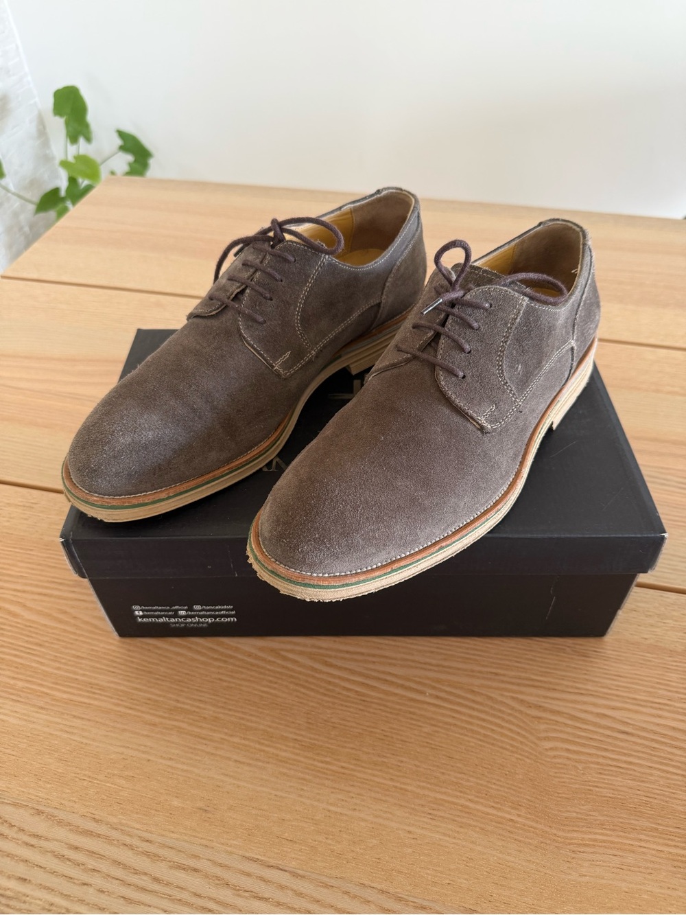 Brown Suede Derby Shoes • Men’s 42